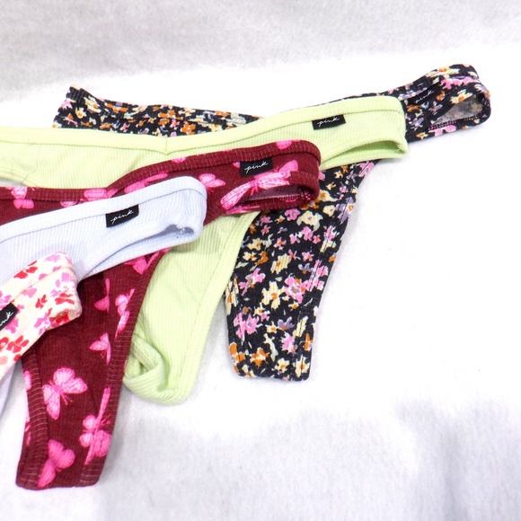 Victoria's Secret PINK 5 Thongs Size Small NEW - Picture 5 of 9